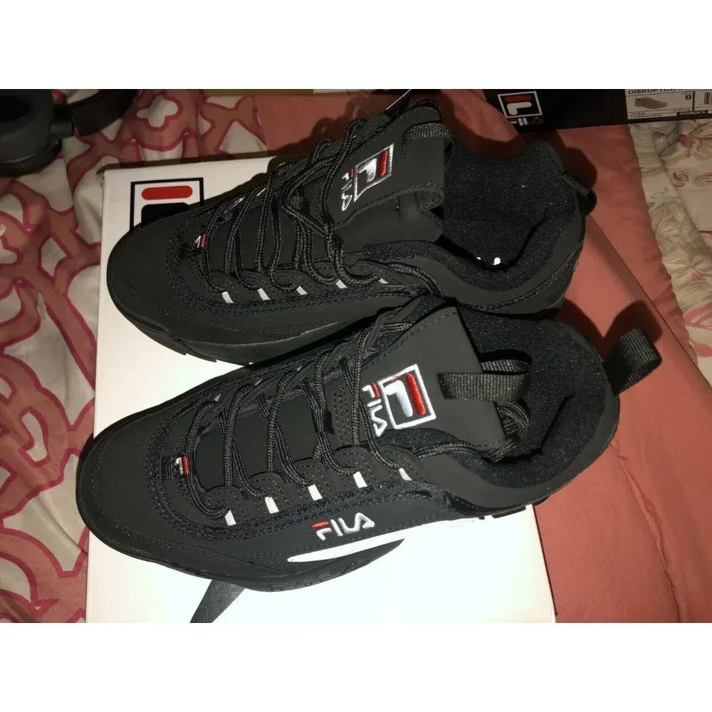 Fila Disruptor II Black Running‎ Sneaker sz 6.5